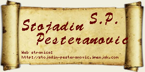 Stojadin Pešteranović vizit kartica